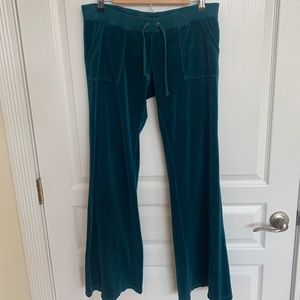Juicy Couture teal velour pants